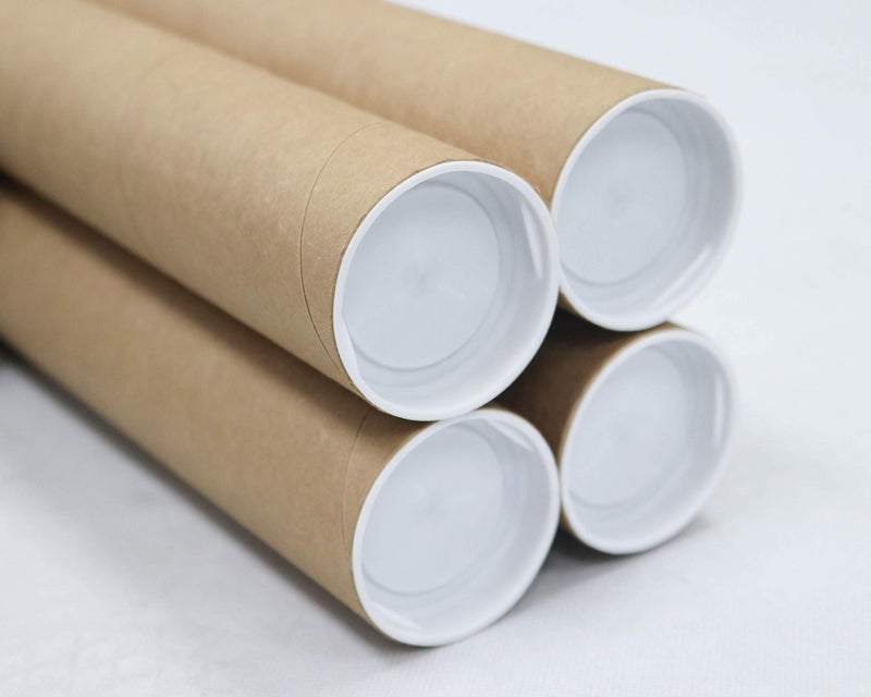 MagicWater Supply Mailing Tube - 2 in x 15 in - Kraft - 4 Pack - for Shipping and Storage of Posters, Arts, Crafts, and Documents - Image 1